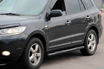 Hyundai Santa Fe 2 2006–2012 Sānu caurules B3 Black (2 gab., nerūsējošais tērauds) foto 1