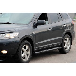 Sānu caurules B3 Black (2 gab., nerūsējošais tērauds) Hyundai Santa Fe 2 2006–2012 foto 1