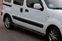 Renault Kangoo 1998–2008 Sānu caurules Black (2 gab., nerūsējošais tērauds) foto 2
