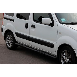 Sānu caurules Black (2 gab., nerūsējošais tērauds) Renault Kangoo 1998–2008 foto 2