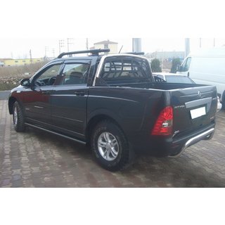 Sānu caurules Black (2 gab., nerūsējošais tērauds) SsangYong Action 2005–2018 foto 2