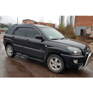 Sānu caurules Black (2 gab., nerūsējošais tērauds) Kia Sportage 2004–2010 foto 3
