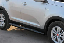 Kia Sportage 2010–2015 Sānu caurules Black (2 gab., nerūsējošais tērauds) foto 2