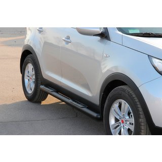Sānu caurules Black (2 gab., nerūsējošais tērauds) Kia Sportage 2010–2015 foto 4