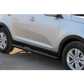 Sānu caurules Black (2 gab., nerūsējošais tērauds) Kia Sportage 2010–2015 foto 2
