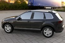 Volkswagen Touareg 2010–2018 Sānu caurules Black (2 gab., nerūsējošais tērauds) foto 1
