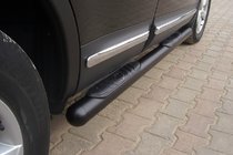 Nissan Qashqai 2007–2010 Sānu caurules Black (2 gab., nerūsējošais tērauds) foto 1