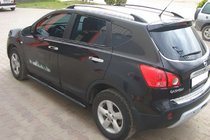 Nissan Qashqai 2007–2010 Sānu caurules Black (2 gab., nerūsējošais tērauds) foto 4