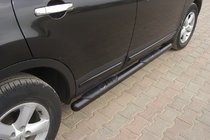 Nissan Qashqai 2010–2014 Sānu caurules Black (2 gab., nerūsējošais tērauds) foto 5