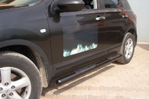 Nissan Qashqai 2010–2014 Sānu caurules Black (2 gab., nerūsējošais tērauds) foto 2