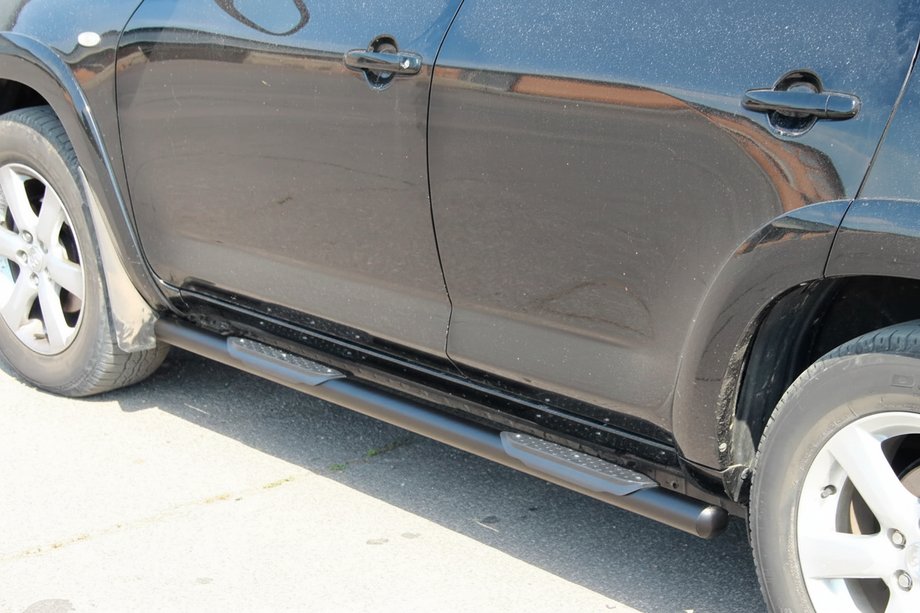 Toyota Rav 4 2006–2013 Sānu caurules standarta bāzei Black (2 gab., nerūsējošais tērauds) Foto 4