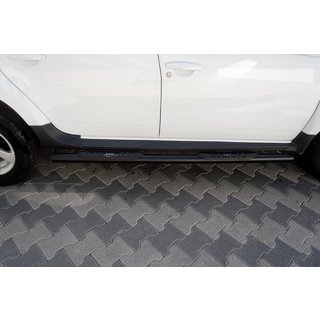 Sānu trubas ar ieliktņiem Black (2 gab., nerūsējošais tērauds) Dacia Duster 2008–2018 foto 1