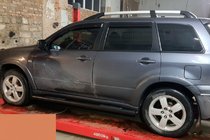 Mitsubishi Outlander 2001–2006 Sānu caurules Black (2 gab., nerūsējošais tērauds) foto 2