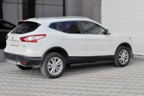 Nissan Qashqai 2014–2021 Sānu caurules Black (2014-2017, 2 gab., nerūsējošais tērauds) foto 1