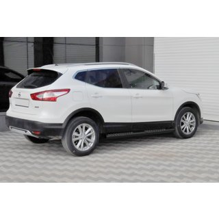 Sānu caurules Black (2014-2017, 2 gab., nerūsējošais tērauds) Nissan Qashqai 2014–2021 foto 1
