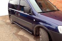 Opel Combo 2002–2012 Sānu caurules Black (2 gab., nerūsējošais tērauds) foto 2