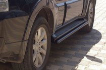 Mitsubishi Pajero Wagon IV 2006–2021 Sānu caurules Black (2 gab., nerūsējošais tērauds) foto 1