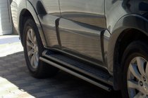 Mitsubishi Pajero Wagon IV 2006–2021 Sānu caurules Black (2 gab., nerūsējošais tērauds) foto 2