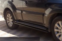Mitsubishi Pajero Wagon IV 2006–2021 Sānu caurules Black (2 gab., nerūsējošais tērauds) foto 3