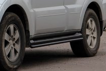 Mitsubishi Pajero Wagon IV 2006–2021 Sānu caurules Black (2 gab., nerūsējošais tērauds) foto 5