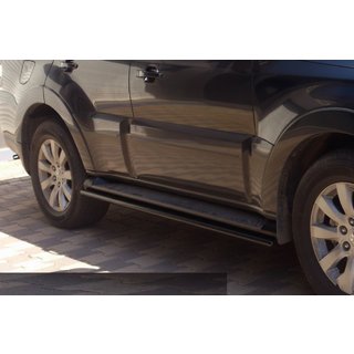 Sānu caurules Black (2 gab., nerūsējošais tērauds) Mitsubishi Pajero Wagon IV 2006–2021 foto 3