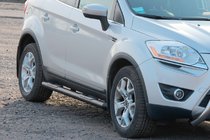 Ford Kuga 2008–2013 Taisnas sānu caurules Black (2 gab., nerūsējošais tērauds) foto 2