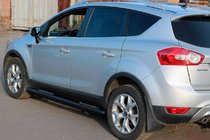 Ford Kuga 2008–2013 Taisnas sānu caurules Black (2 gab., nerūsējošais tērauds) foto 3
