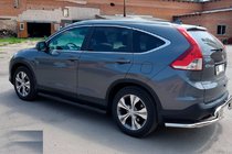 Honda CRV 2012–2016 Sānu caurules BB002 Black (2 gab., nerūsējošais tērauds) foto 3