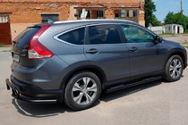 Honda CRV 2012–2016 Sānu caurules BB002 Black (2 gab., nerūsējošais tērauds) foto 4