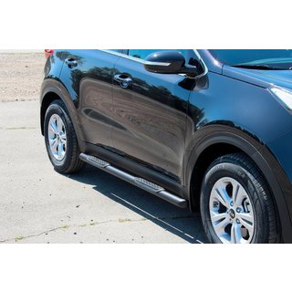 Sānu caurules BB002 Black (2 gab., nerūsējošais tērauds) Kia Sportage 2015–2021 foto 4