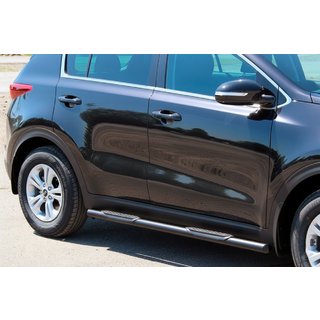 Sānu caurules BB002 Black (2 gab., nerūsējošais tērauds) Kia Sportage 2015–2021 foto 1