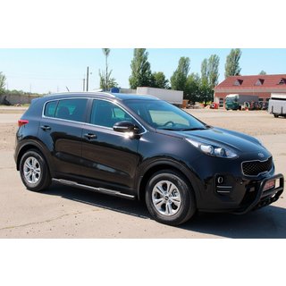 Sānu caurules BB002 Black (2 gab., nerūsējošais tērauds) Kia Sportage 2015–2021 foto 2