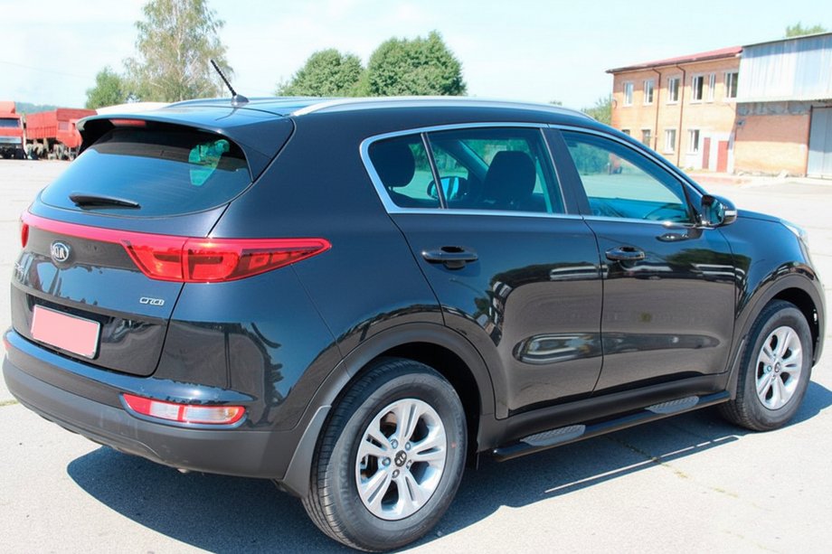 Kia Sportage 2015–2021 Sānu caurules BB002 Black (2 gab., nerūsējošais tērauds) Foto 3