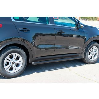 Sānu caurules BB001 Black (2 gab., nerūsējošais tērauds) Kia Sportage 2015–2021 foto 1