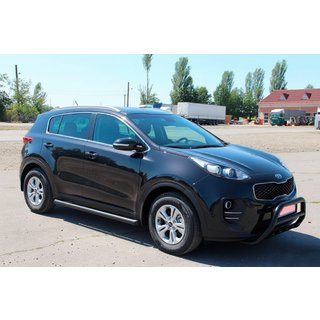 Sānu caurules BB001 Black (2 gab., nerūsējošais tērauds) Kia Sportage 2015–2021 foto 2