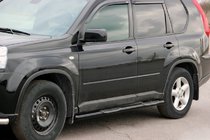 Nissan X-trail T31 2007–2014 Sānu caurules BB002 Black (2 gab., nerūsējošais tērauds) foto 4