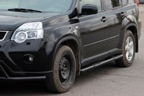 Nissan X-trail T31 2007–2014 Sānu caurules BB002 Black (2 gab., nerūsējošais tērauds) foto 2