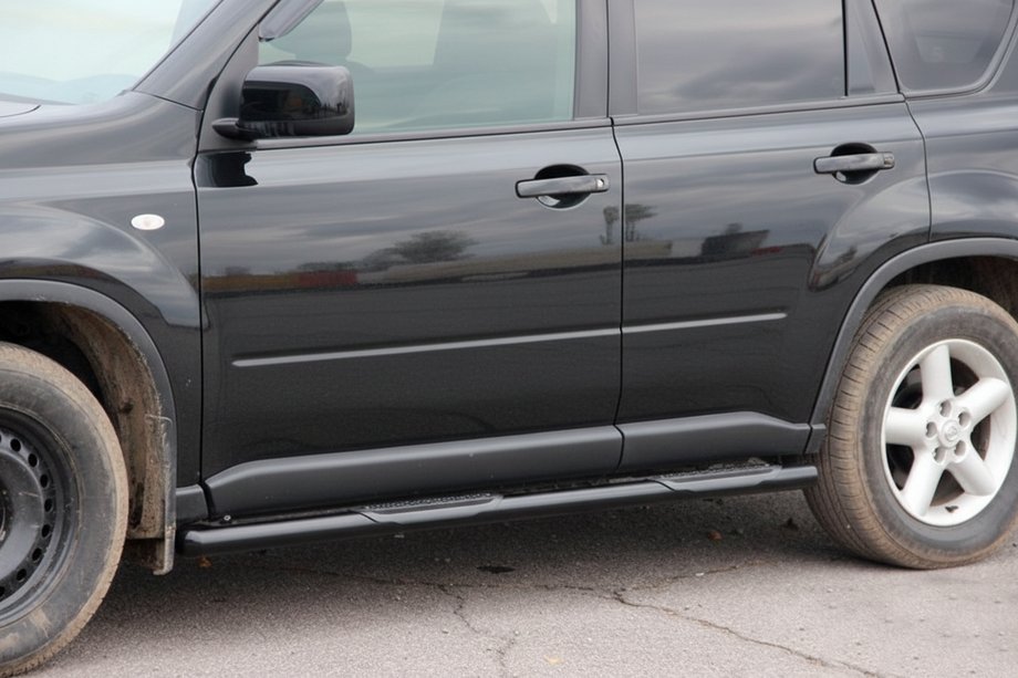 Nissan X-trail T31 2007–2014 Sānu caurules BB002 Black (2 gab., nerūsējošais tērauds) Image