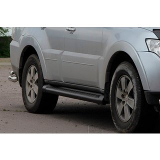 Sānu caurules OEM stiprinājumiem Black (2 gab., nerūsējošais tērauds) Mitsubishi Pajero Wagon III 1999–2006 foto 4