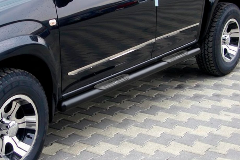 Kia Carens 1999–2012 Sānu caurules Black (nerūsējošais tērauds) Image