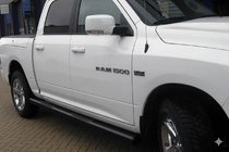 Dodge RAM (DR/DH/D1/DC/DM) 2002–2009 Sānu caurules standarta Black (2 gab., nerūsējošais tērauds) foto 1