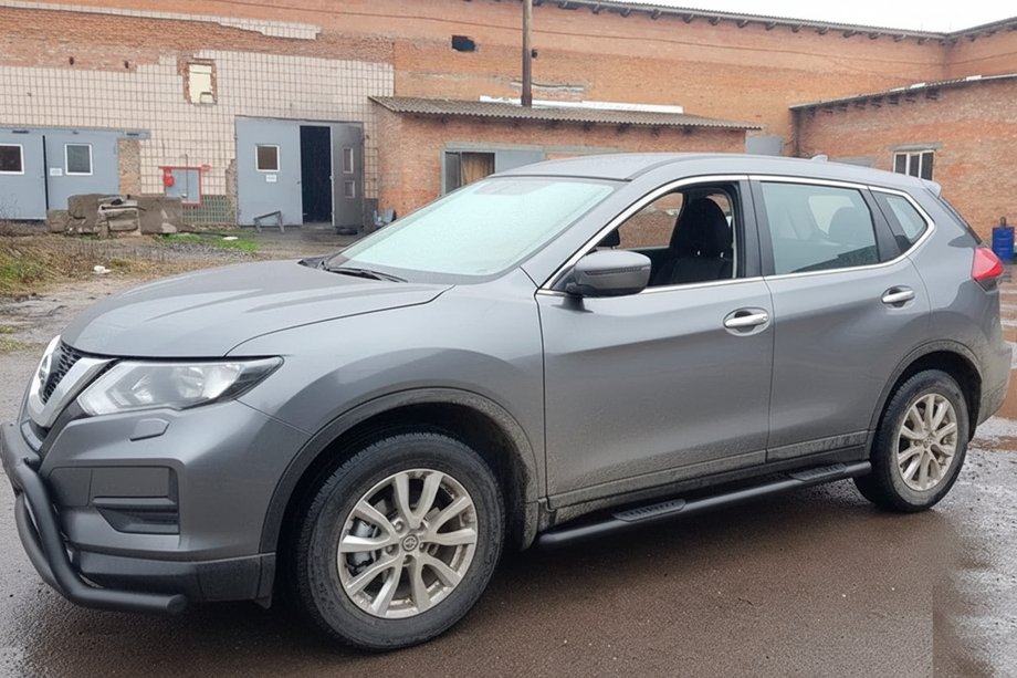 Nissan X-trail T32/Rogue 2014–2021 Sānu caurules Black (2 gab., nerūsējošais tērauds) Foto 6