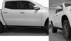 Mercedes X class 2017–2020 Sānu caurules ar slīpu galu Black (2 gab., nerūsējošais tērauds) foto 2