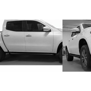 Sānu caurules ar slīpu galu Black (2 gab., nerūsējošais tērauds) Mercedes X class 2017–2020 foto 2