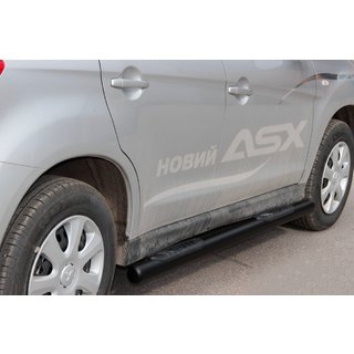 Sānu caurules BB002 Black (2 gab., nerūsējošais tērauds) foto 1