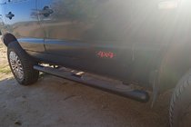 Chevrolet Niva 1998–2020 Sānu caurules Black (2 gab., nerūsējošais tērauds) foto 2