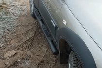 Chevrolet Niva 1998–2020 Sānu caurules Black (2 gab., nerūsējošais tērauds) foto 4