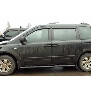 Sānu caurules Black (2 gab., nerūsējošais tērauds) Kia Carnival 2002–2013 foto 1