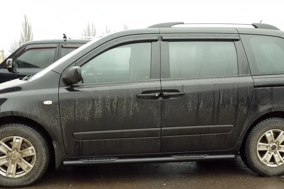 Kia Carnival 2002–2013 Sānu caurules Black (2 gab., nerūsējošais tērauds) Image