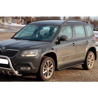 Sānu caurules Black (2 gab., nerūsējošais tērauds) Skoda Yeti 2009–2017 foto 2